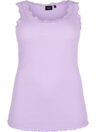 Top met kant, Lavender