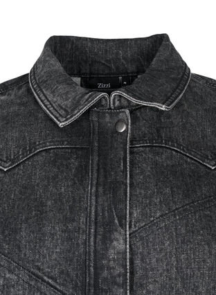 Zizzi Spijkerjasje met verborgen ritssluiting, Dark Grey Denim, Packshot image number 3