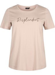 T-shirt met motief, S. Mink w. Text