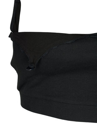 Zizzi Nursing BH in rib kwaliteit, Black, Packshot image number 3