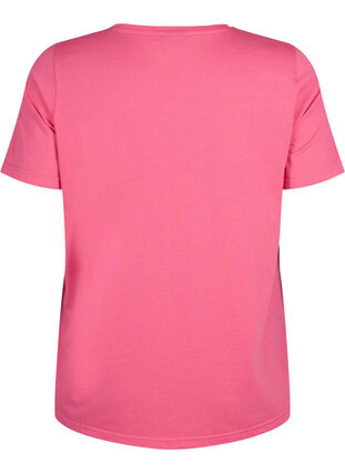 Zizzi FLASH - T-shirt met motief, Hot Pink Amour, Packshot image number 1