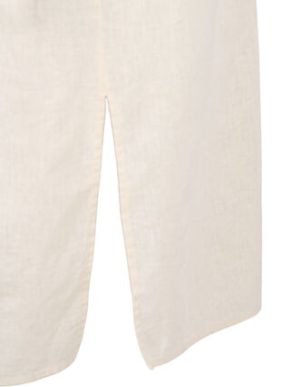 Zizzi Lang shirt van katoenmix met linnen, Sandshell, Packshot image number 3