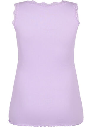 Zizzi Top met kant, Lavender, Packshot image number 1