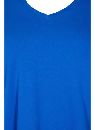Zizzi Basic t-shirt in effen kleur met katoen, Skydiver, Packshot image number 2