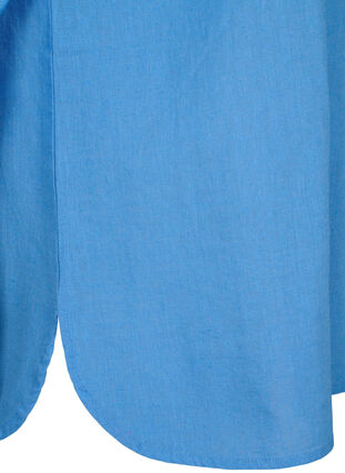 Zizzi Shirt blouse met knoopsluiting van katoen-linnenmix, Marina, Packshot image number 3