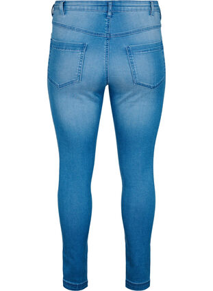 Zizzi Super slim Amy jeans met hoge taille, Light blue, Packshot image number 1