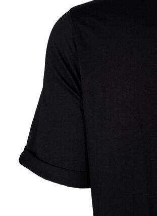 Zizzi Katoenen T-shirtjurk, Black, Packshot image number 3
