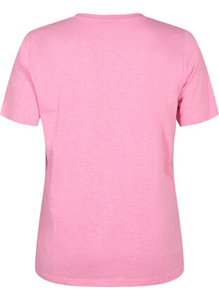 Zizzi Basic t-shirt met korte mouwen en v-hals, Rosebloom, Packshot image number 1