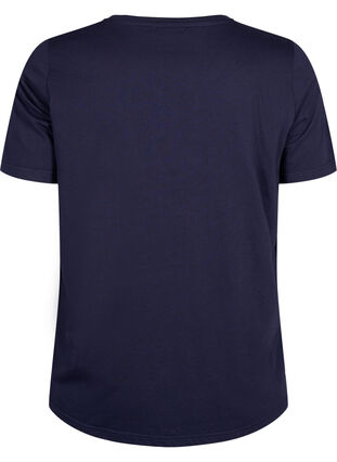 Zizzi FLASH - T-shirt met motief, Navy Blazer Bloom, Packshot image number 1