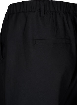 Zizzi Rechte broek met hoge taille, Black, Packshot image number 3