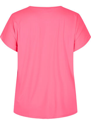 Zizzi Effen sportshirt, Neon pink, Packshot image number 1