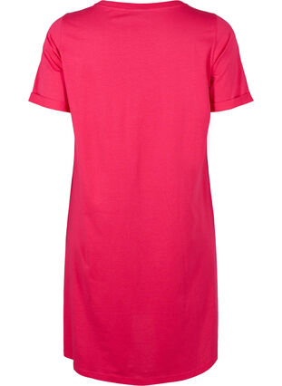 Zizzi Katoenen T-shirtjurk, Bright Rose, Packshot image number 1