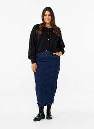 Denim maxi-rok, Dark Blue Denim, Model