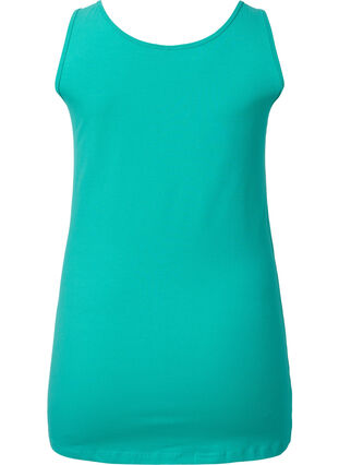 Zizzi Solide kleur basis top in katoen, Aqua Green, Packshot image number 1