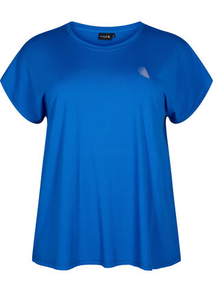 Zizzi Trainings T-shirt met korte mouwen, Princess Blue, Packshot image number 0