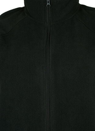 Zizzi Fleece vest met zakken, Black, Packshot image number 2