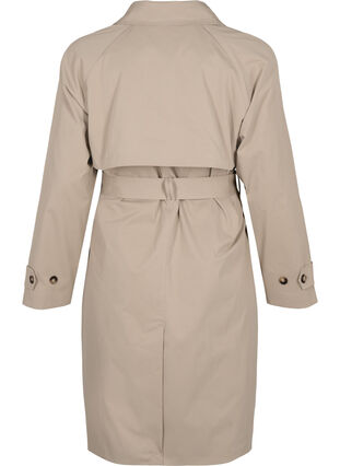 Zizzi Klassieke lange trenchcoat met riem, Chinchilla, Packshot image number 1