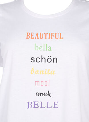 Zizzi FLASH - T-shirt met motief, Bright White, Packshot image number 2