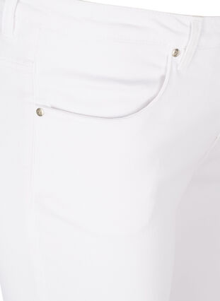 Zizzi Super slim Amy jeans met hoge taille, White, Packshot image number 2