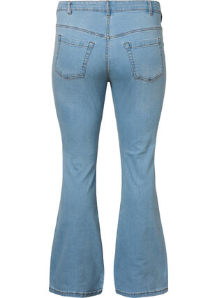 Zizzi Ellen bootcut jeans met hoge taille, Ex Lgt Blue, Packshot image number 1