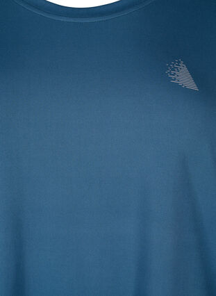 Zizzi Training blouse met 3/4 mouwen, Indian Teal, Packshot image number 2