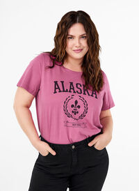 Katoenen T-shirt met tekstmotief, Malaga W. ALASKA, Model