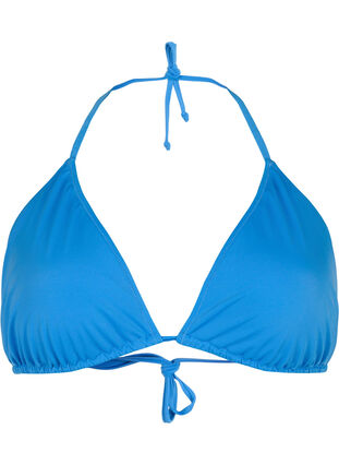 Zizzi Effen triangel bikinitopje, Nebulas Blue, Packshot image number 0