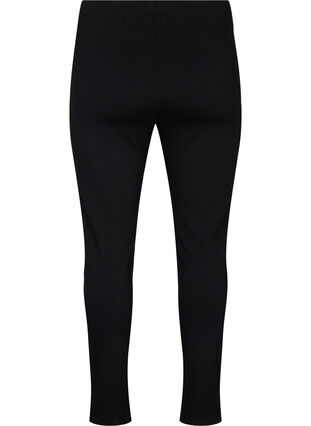 Zizzi Viscose leggings met splitten aan de voorkant, Black, Packshot image number 1