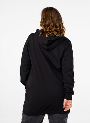 Zizzi Tuniek capuchon en ritssluiting, Black, Model image number 1