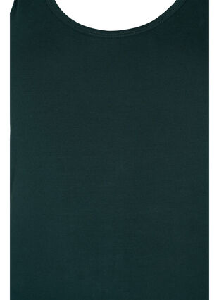 Zizzi Effen gekleurd basic top in katoen, Scarab, Packshot image number 2