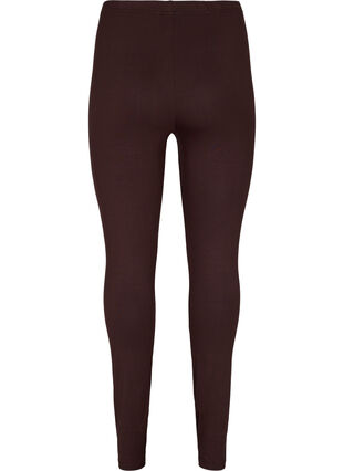 Zizzi Basic legging in viscose, Coffee Bean, Packshot image number 1