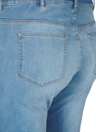 Zizzi Bootcut jeans met split, Blue Denim, Packshot image number 3