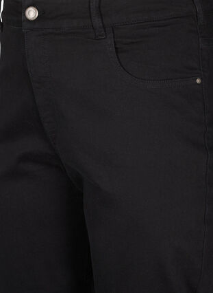 Zizzi Geknipte Vera jeans met rechte pasvorm, Black, Packshot image number 2