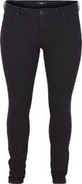 super slim fit Amy jeans met hoge taille, Black