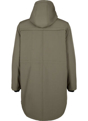 Zizzi Waterafstotende softshell-jas met gewatteerde voering, Tarmac, Packshot image number 1