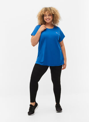 Zizzi Trainings T-shirt met korte mouwen, Lapis Blue, Model image number 2