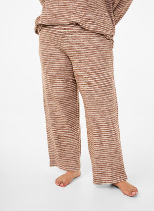 Zizzi Losse broek met elastische tailleband, Fondue Fudge, Model image number 2