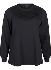 Sweatshirt met kanten details