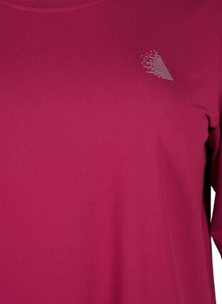 Zizzi Training blouse met 3/4 mouwen, Anemone, Packshot image number 2