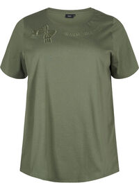 T-shirt van biologisch katoen met strikdetail