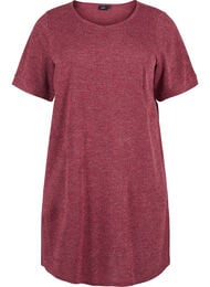 T-shirt-jurk met zakken en korte mouwen, Dry Rose