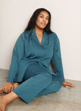 Zizzi Pyjama broeken met print, Balsam AOP, Image image number 0