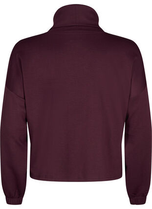 Zizzi Blouse met turtleneck in modalmix, Fig, Packshot image number 1