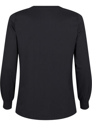 Zizzi Sweatshirt met kanten details, Black, Packshot image number 1