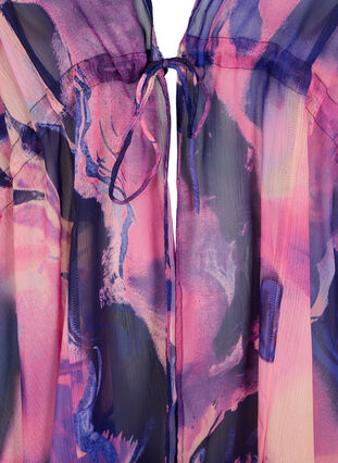 Zizzi Strand kimono met print., Purple Swirl, Packshot image number 2