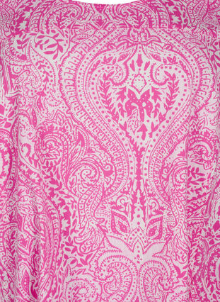 Zizzi Katoenen jurk met korte mouwen en paisleyprint, Shocking P. Paisley , Packshot image number 2