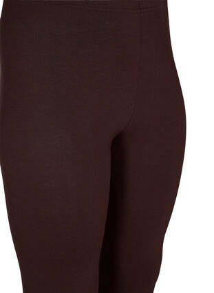 Zizzi Basic legging in viscose, Coffee Bean, Packshot image number 2