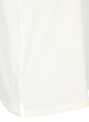 Zizzi Mouwloze top met kreukeffecten, Egret, Packshot image number 3