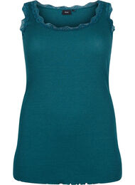 Top met kant, Deep Teal