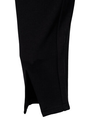 Zizzi Viscose leggings met splitten aan de voorkant, Black, Packshot image number 3